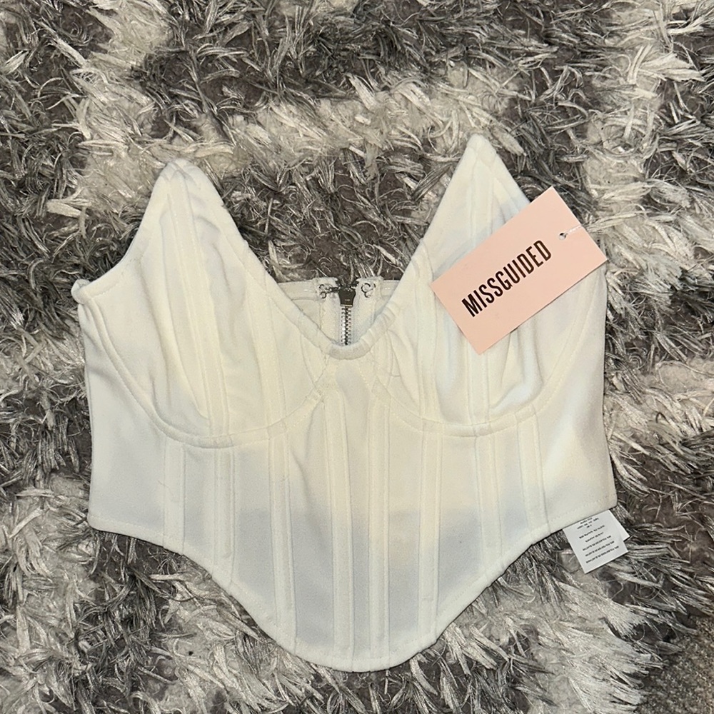 Missguided Ivory Corset Top